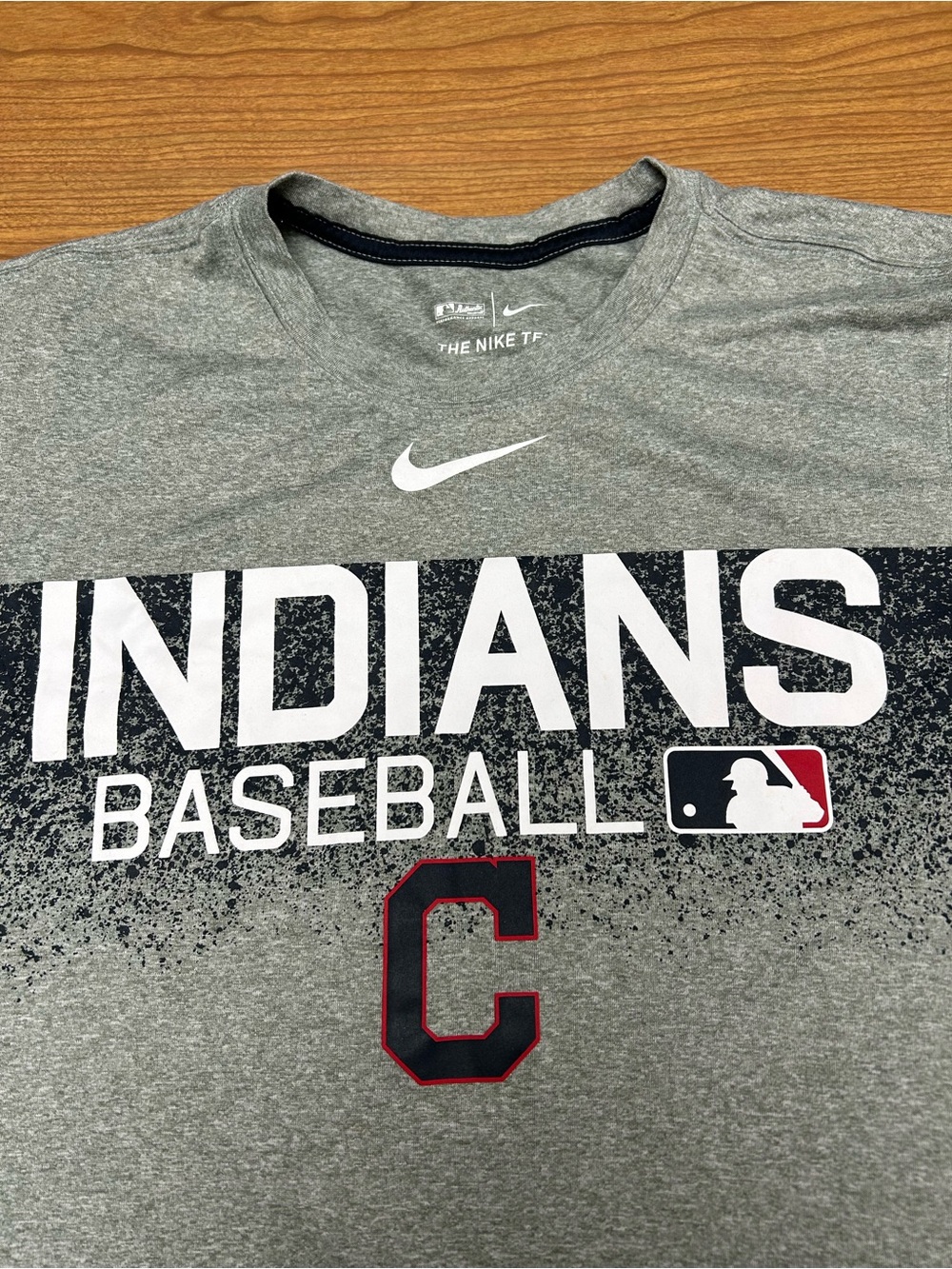 Nike Dri-Fit Cleveland Indians Guardians MLB T-Shirt Gray Small
